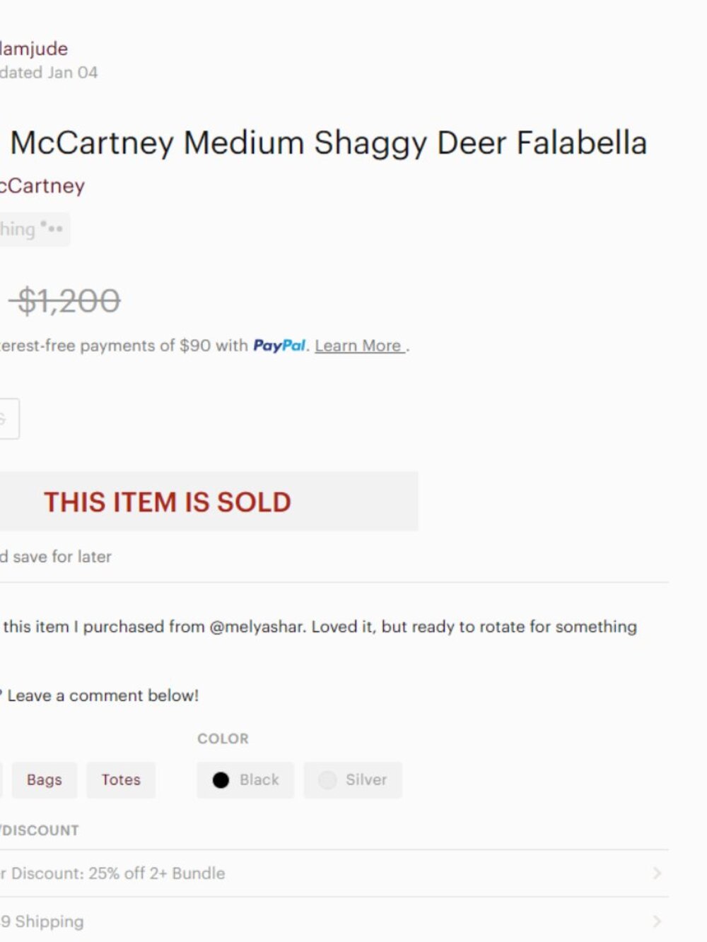 Stella McCartney Medium Shaggy Deer Falabella - Picture 12 of 13